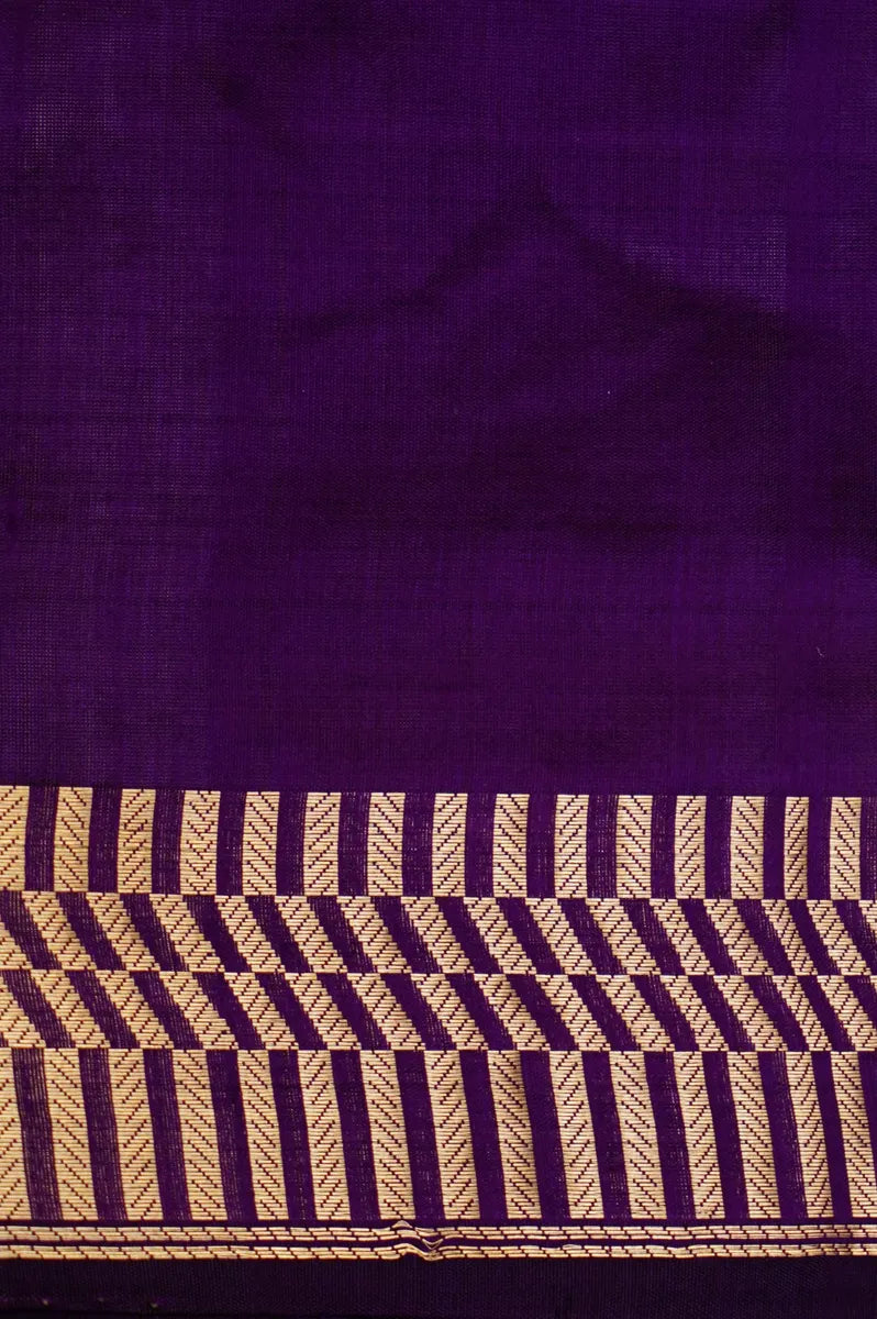 PURE BANARASI MAGENTA SINGLE KATAN SILK SAREE
