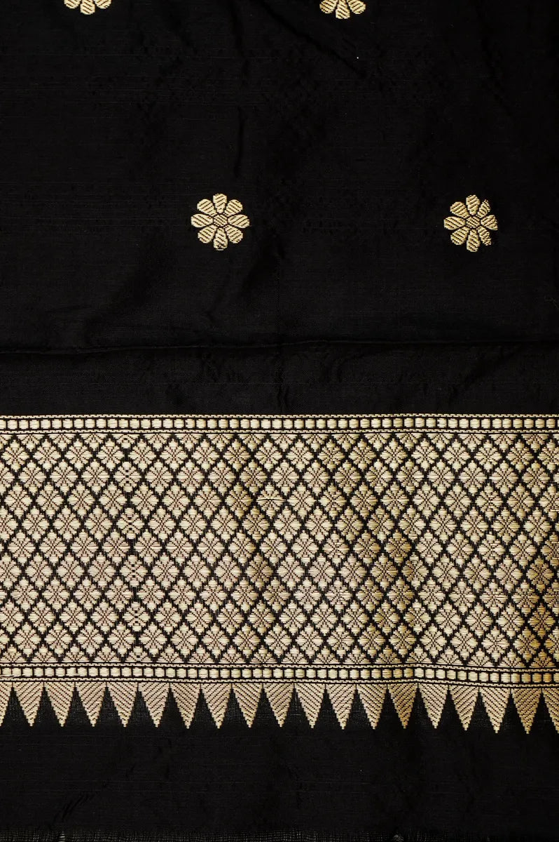 PURE BANARASI FIROZI SINGLE KATAN SILK SAREE