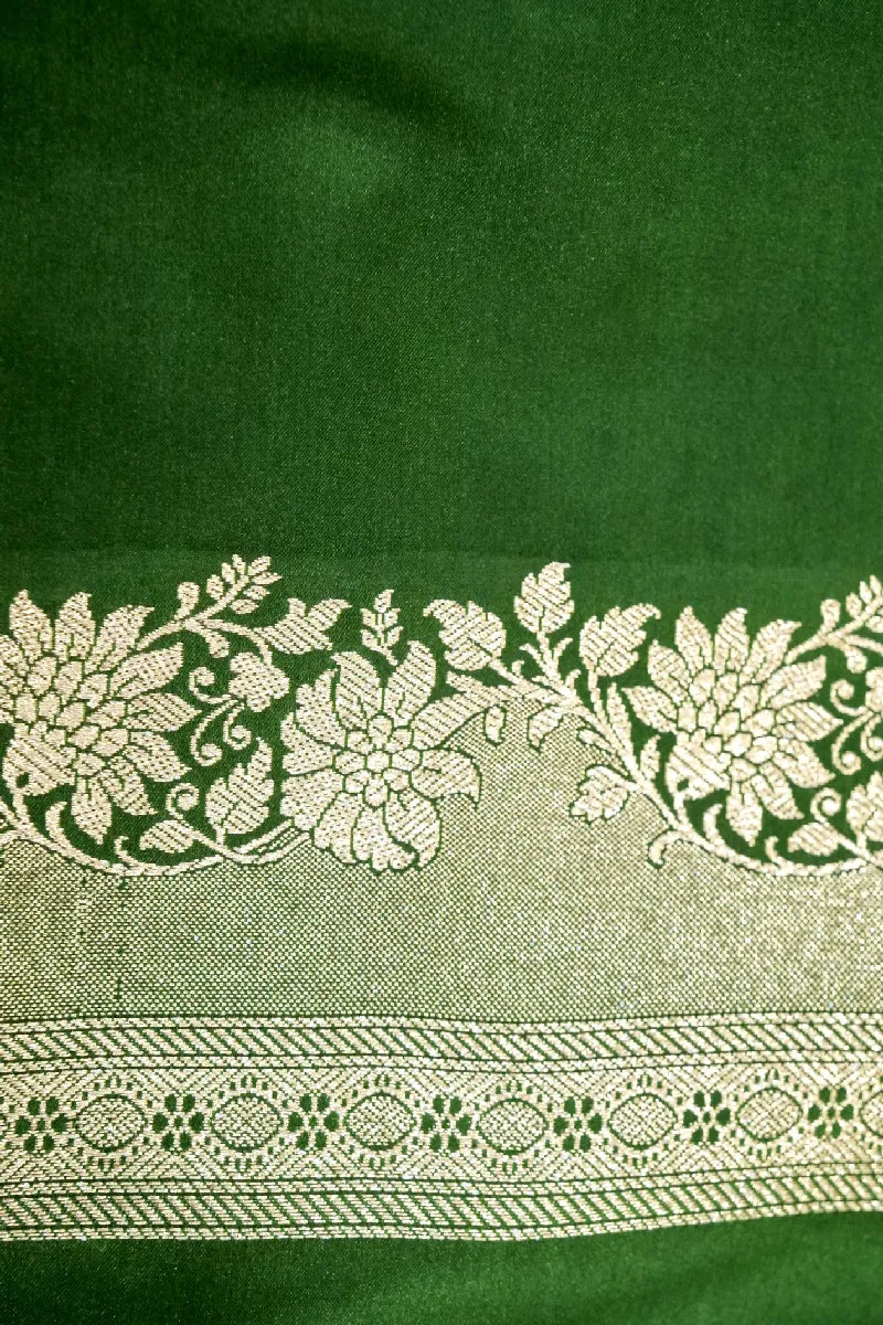 MEHENDI GREEN COLOR BANARASI SILK SAREE