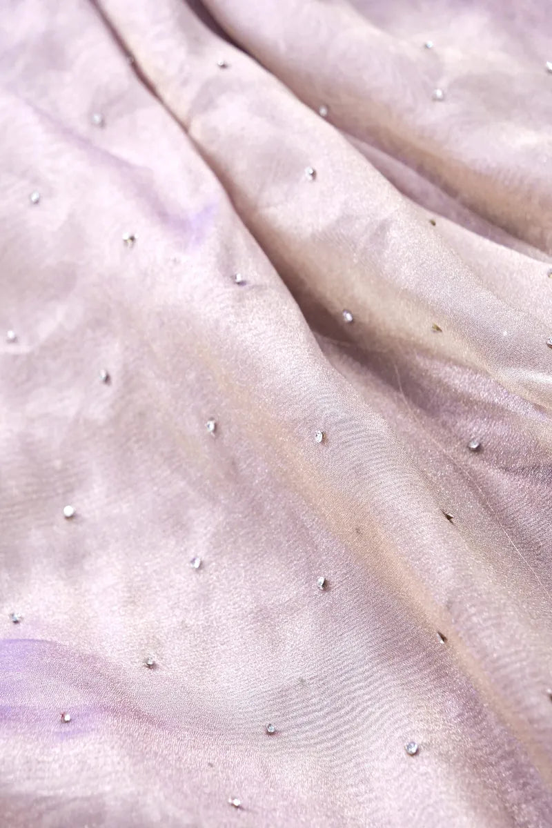 LAVENDER COLOR TISSUE SILK SAREE