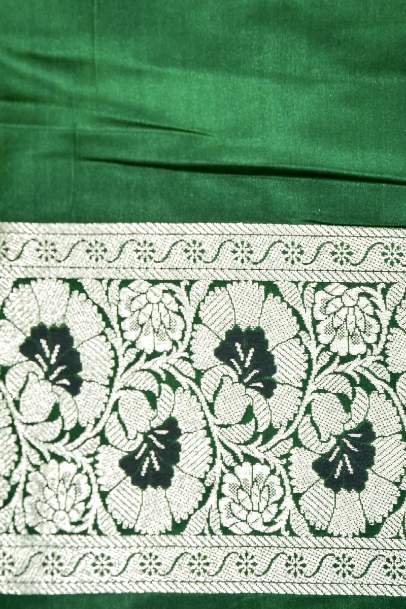 GREEN COLOR BANARASI SILK SAREE