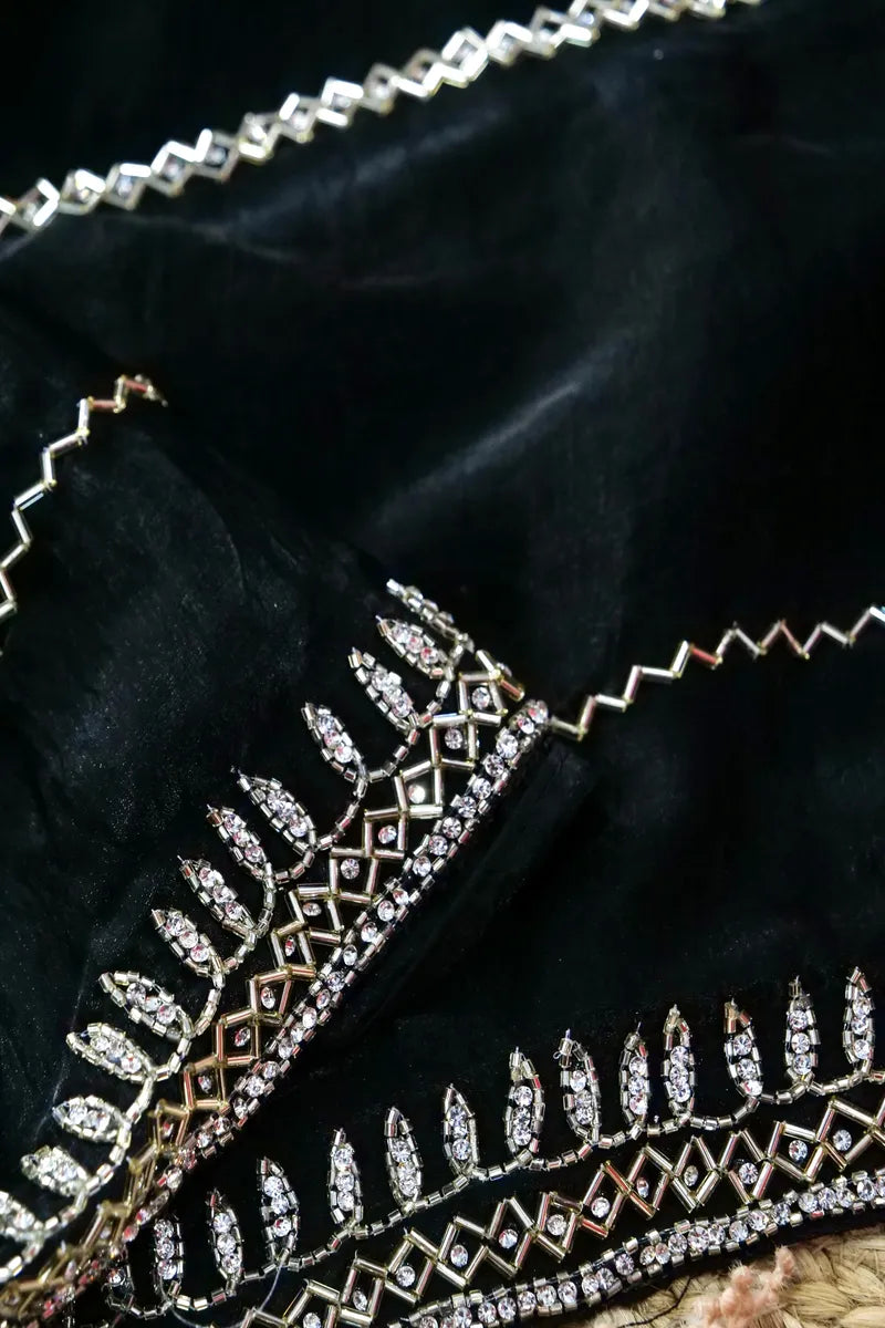 BLACK COLOR CREPE SILK SAREE