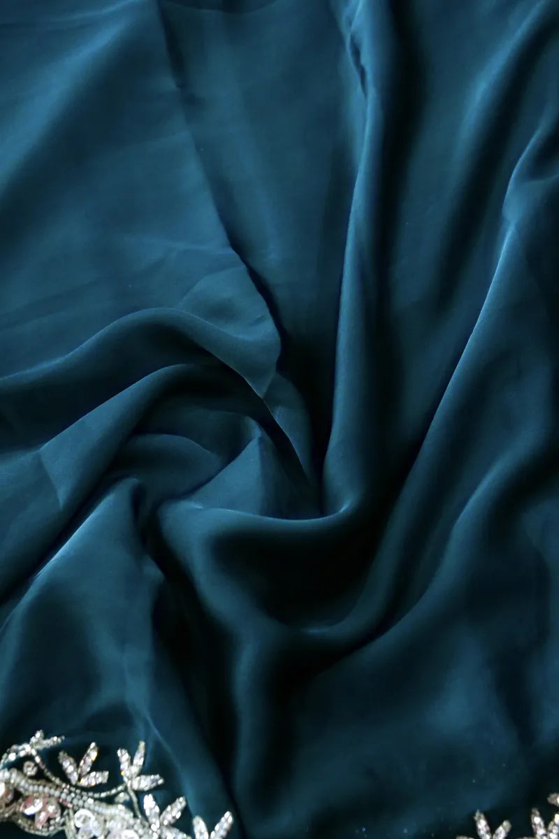 RAMA GREEN COLOR CREPE SILK SAREE