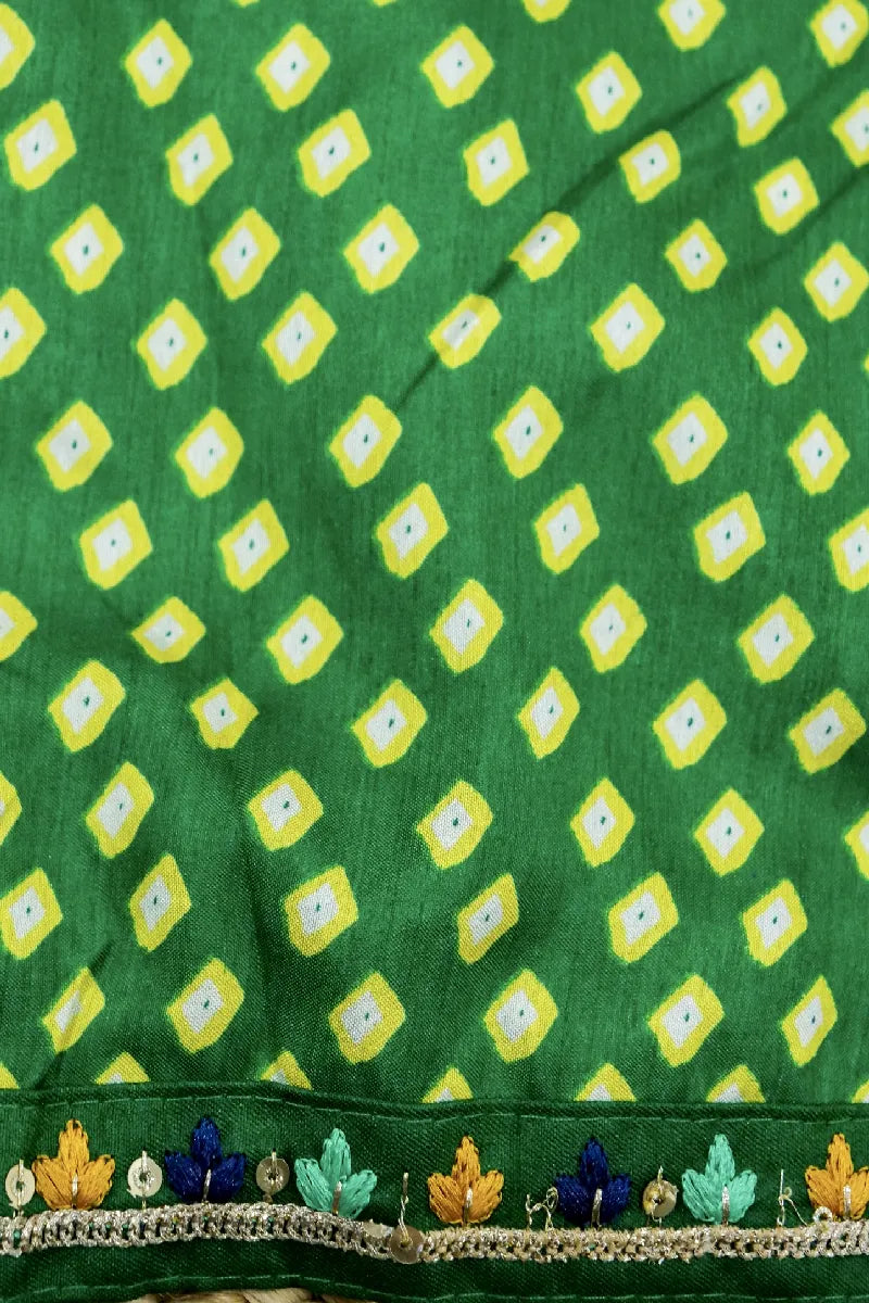 GREEN COLOR LAXMIPATI CHIFFON SAREE