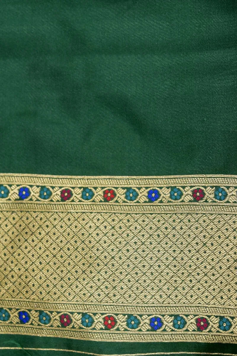 GREEN COLOR BANARASI SILK SAREE