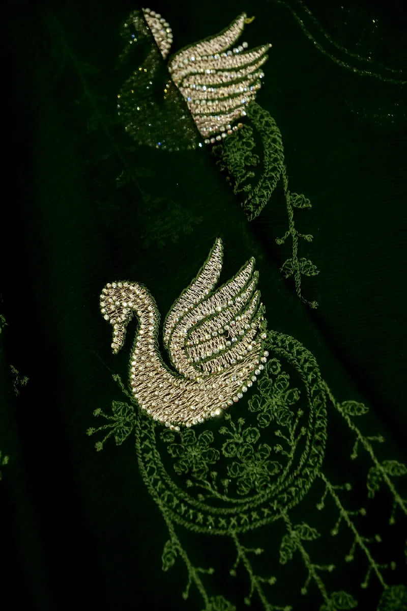 GREEN COLOR CHIFFON SAREE
