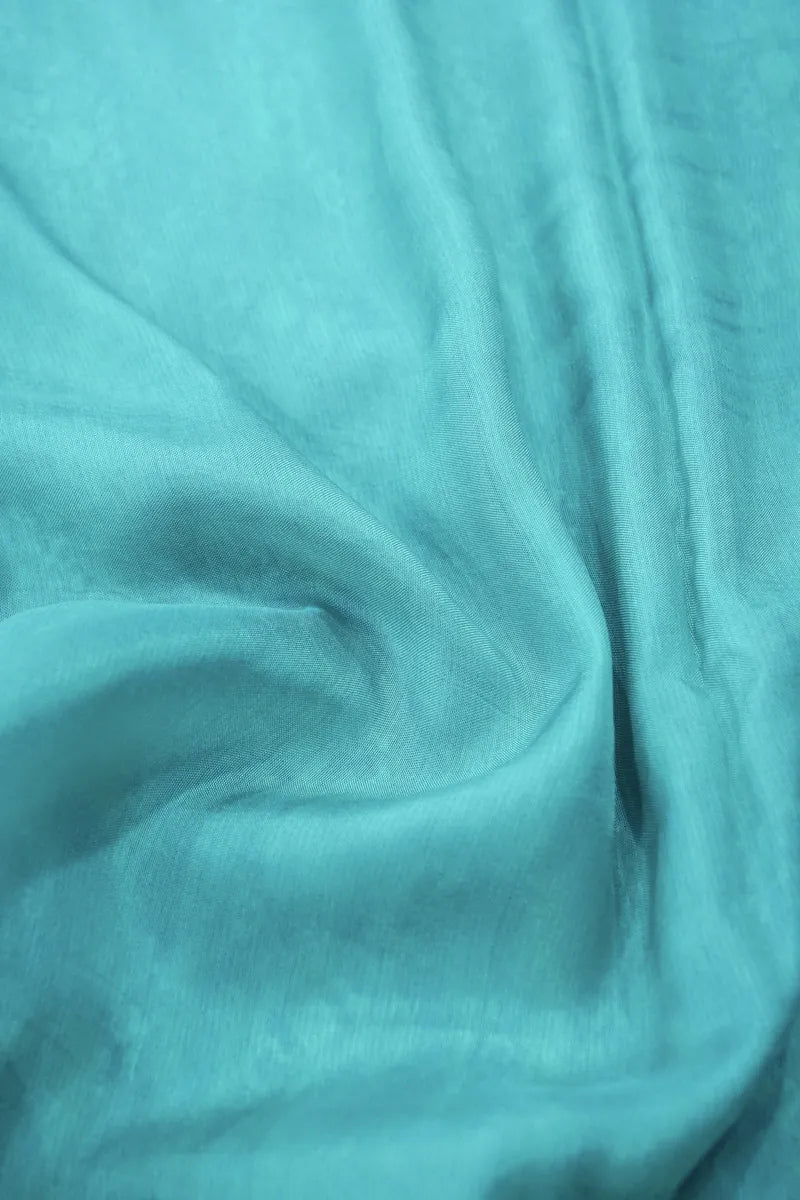 SEA GREEN COLOR DOLA SILK SAREE
