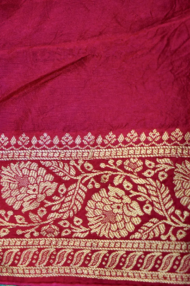 CEYAN COLOR GAJJI SILK BANDHANI SAREE