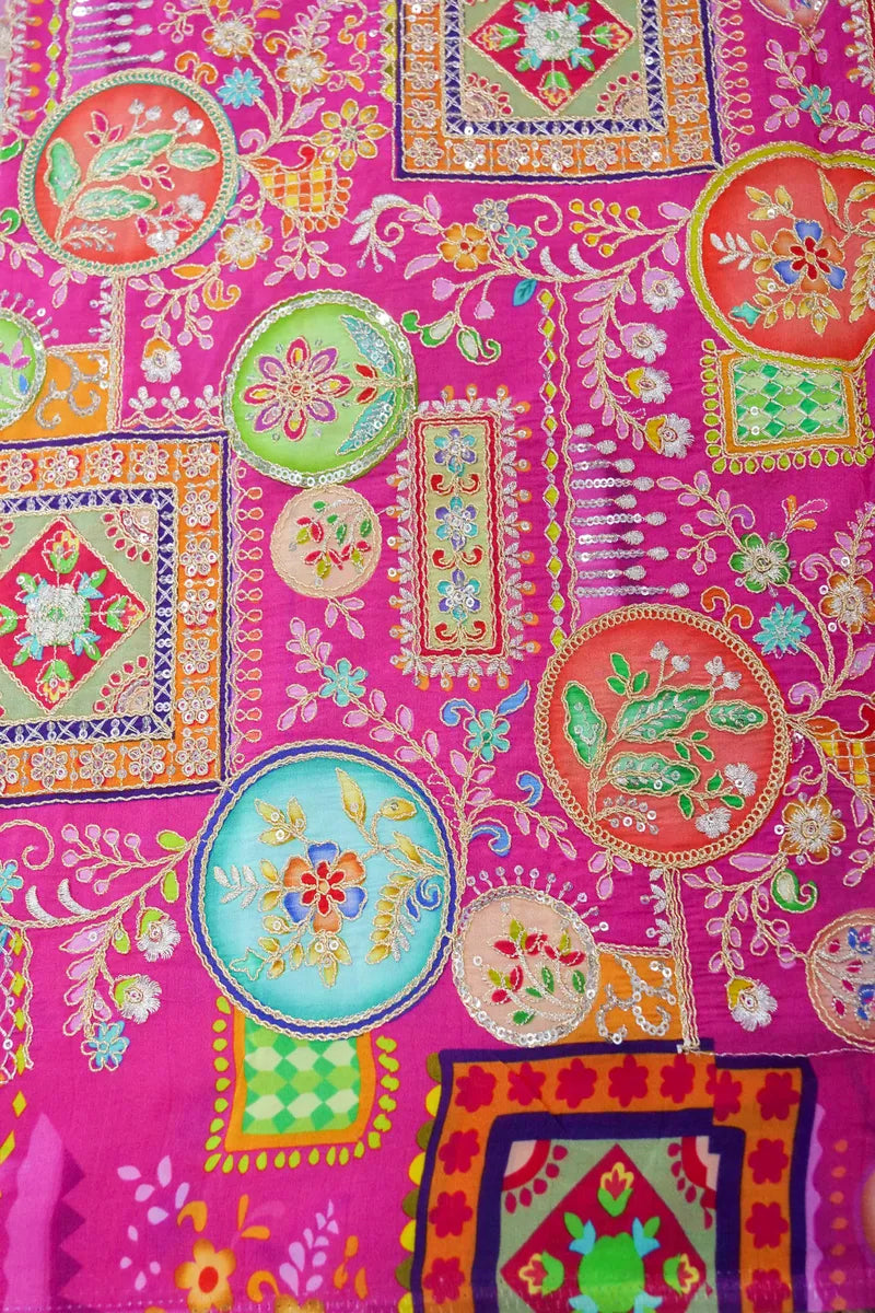 PURPLE COLOR DOLA SILK SAREE