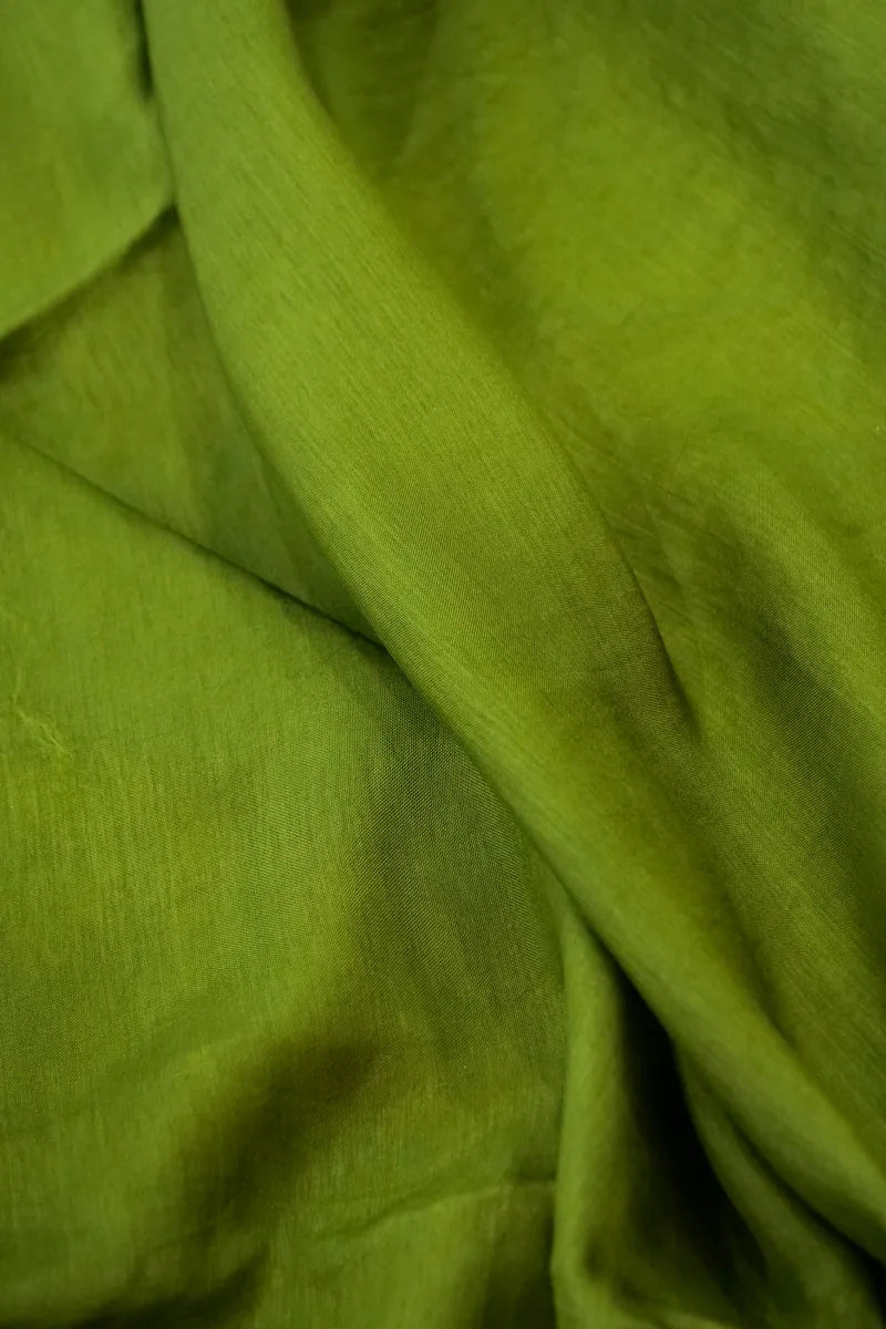PEAR GREEN COLOR DOLA SILK SAREE