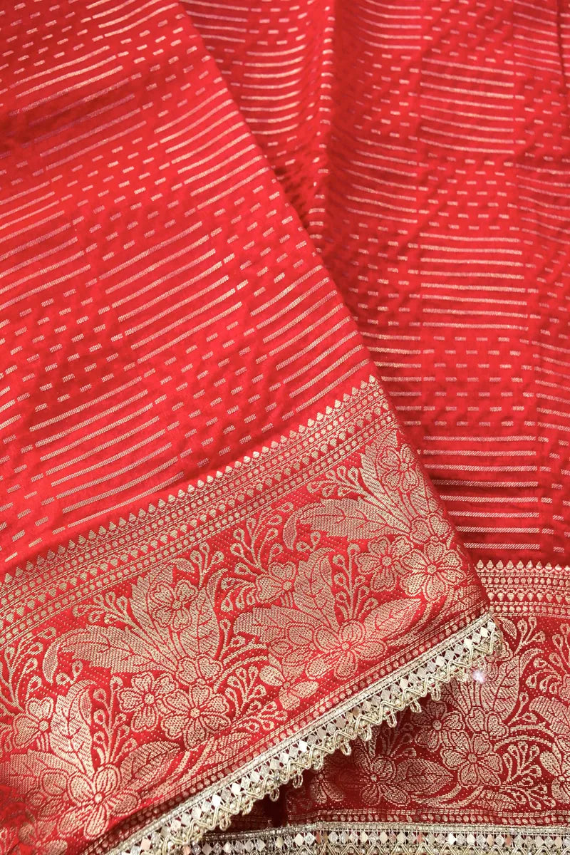 RED COLOR DOLA SILK SAREE