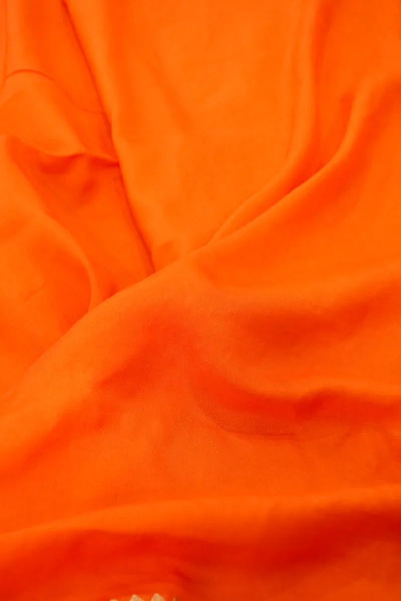 ORANGE COLOR DOLA SILK SAREE