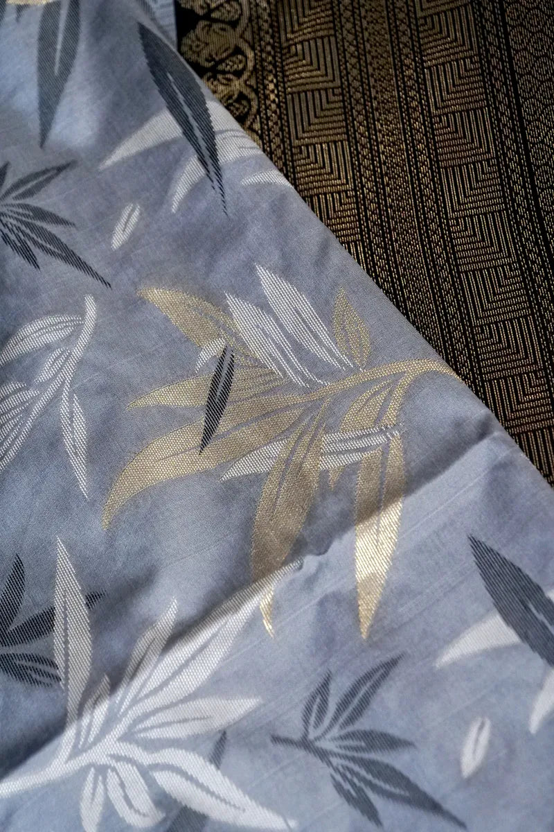 GREY COLOR BANARASI SILK SAREE