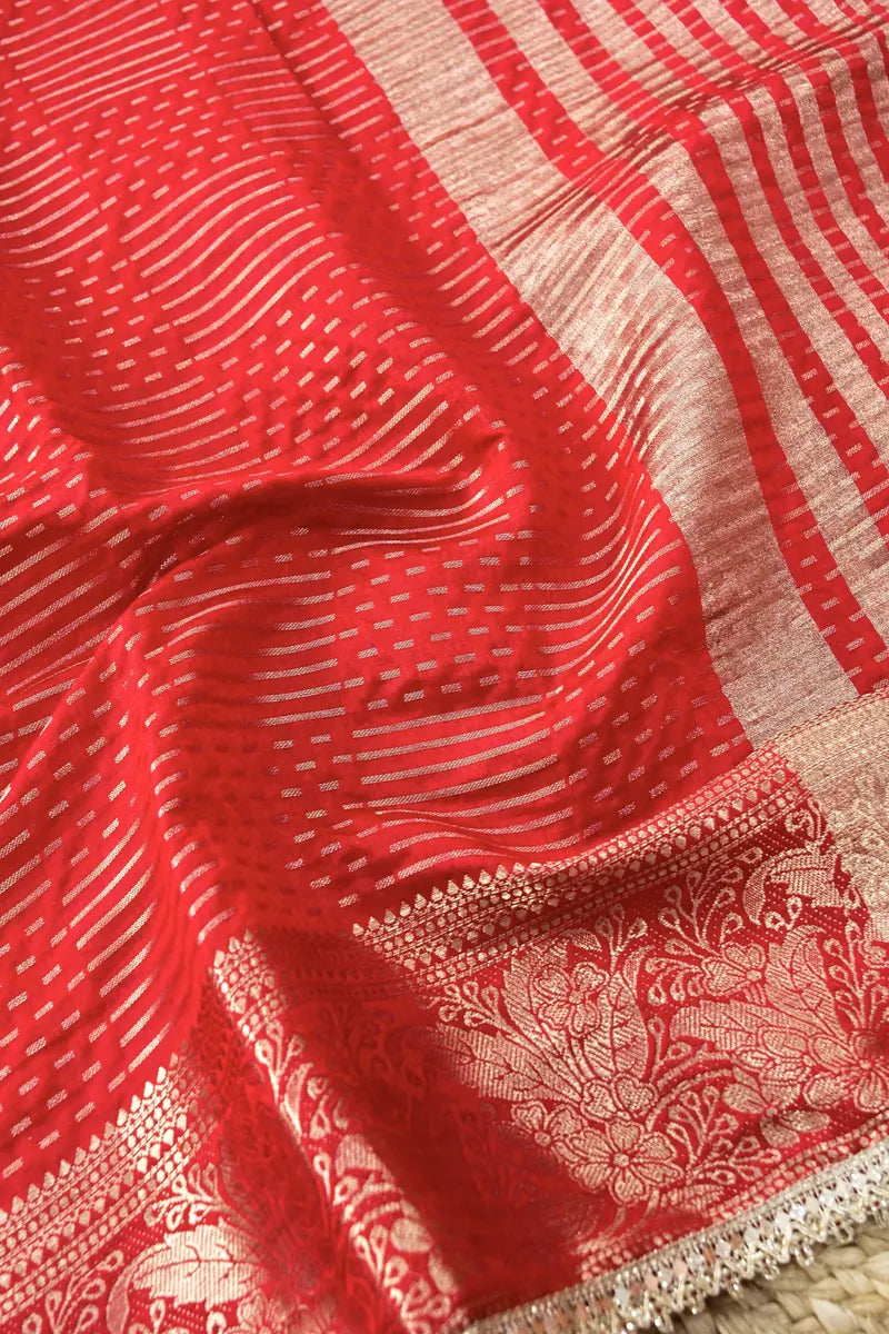 RED COLOR DOLA SILK SAREE