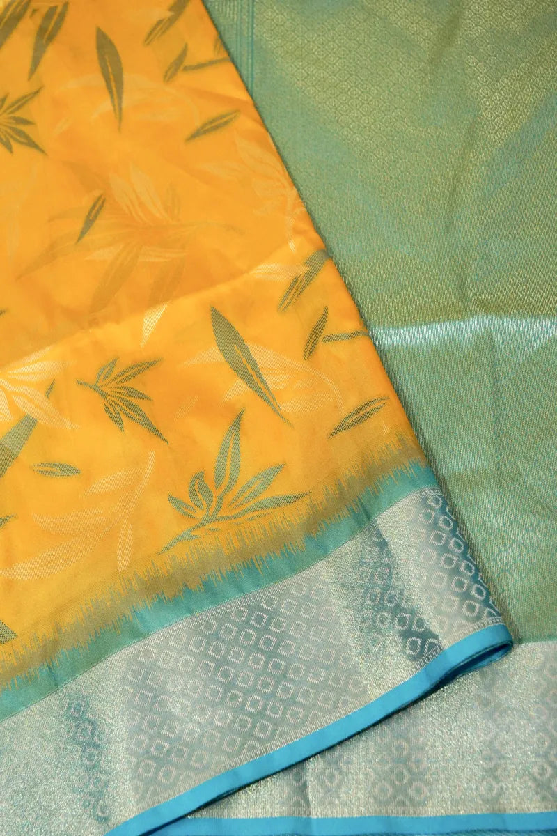 YELLOW COLOR BANARASI SILK SAREE