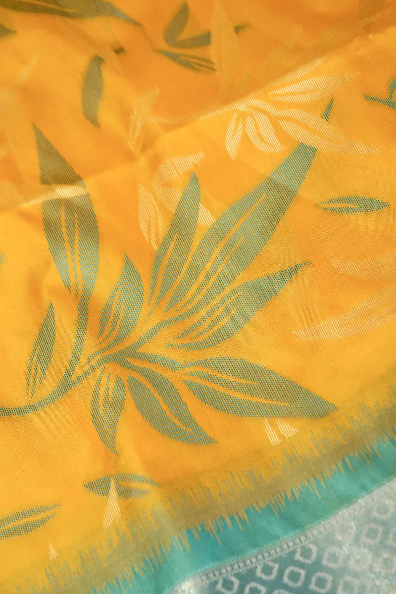 YELLOW COLOR BANARASI SILK SAREE