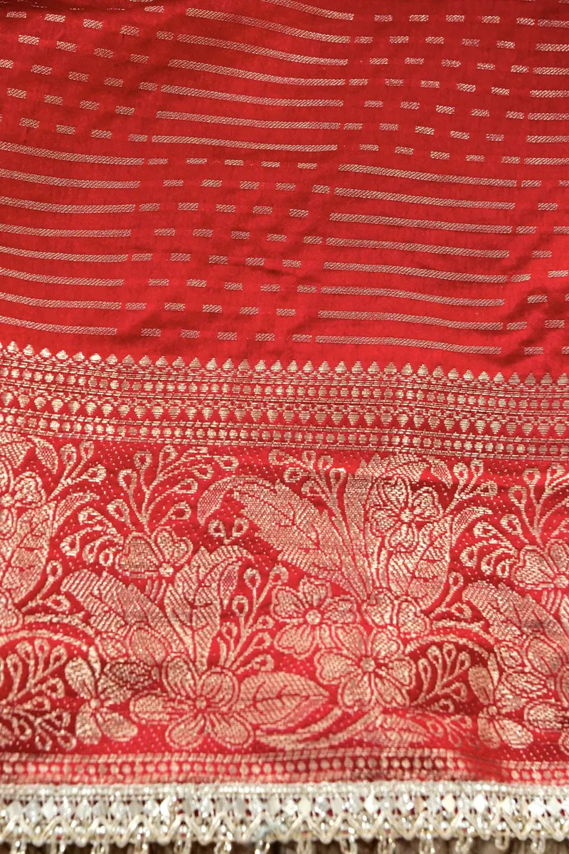 RED COLOR DOLA SILK SAREE