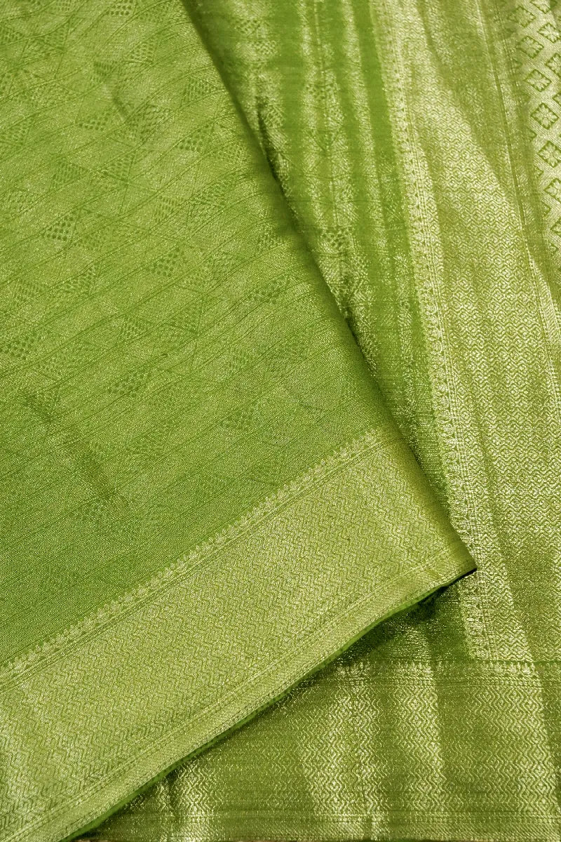 MEHENDI GREEN COLOR CHIFFON SAREE