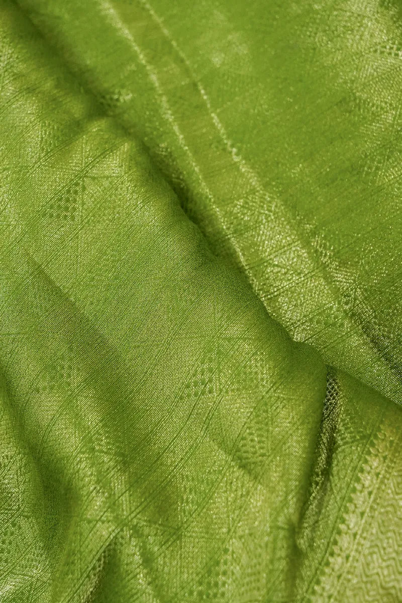MEHENDI GREEN COLOR CHIFFON SAREE