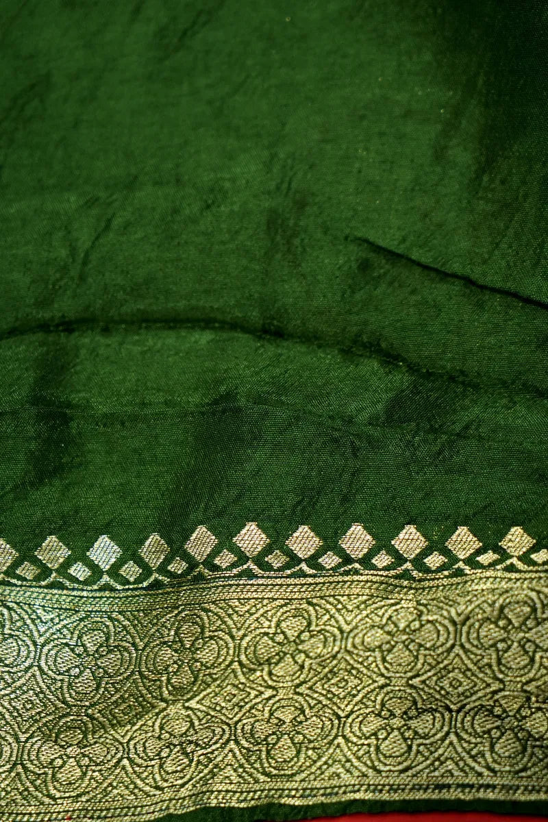 TEAL BLUE COLOR GAJJI SILK BANDHANI SAREE
