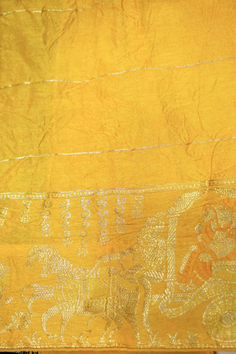 TEAL BLUE COLOR GAJJI SILK BANDHANI SAREE