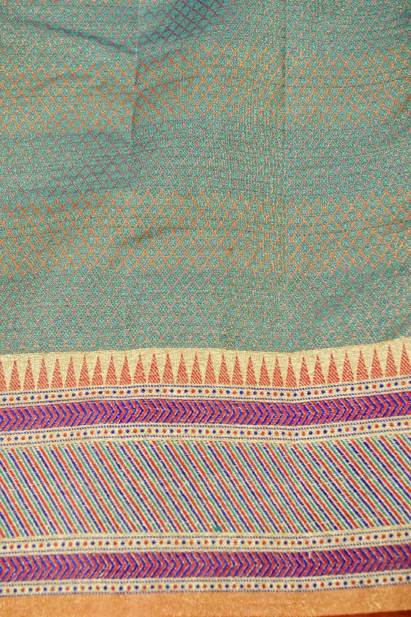 ORANGE COLOR BANARASI TUSSAR SILK SAREE