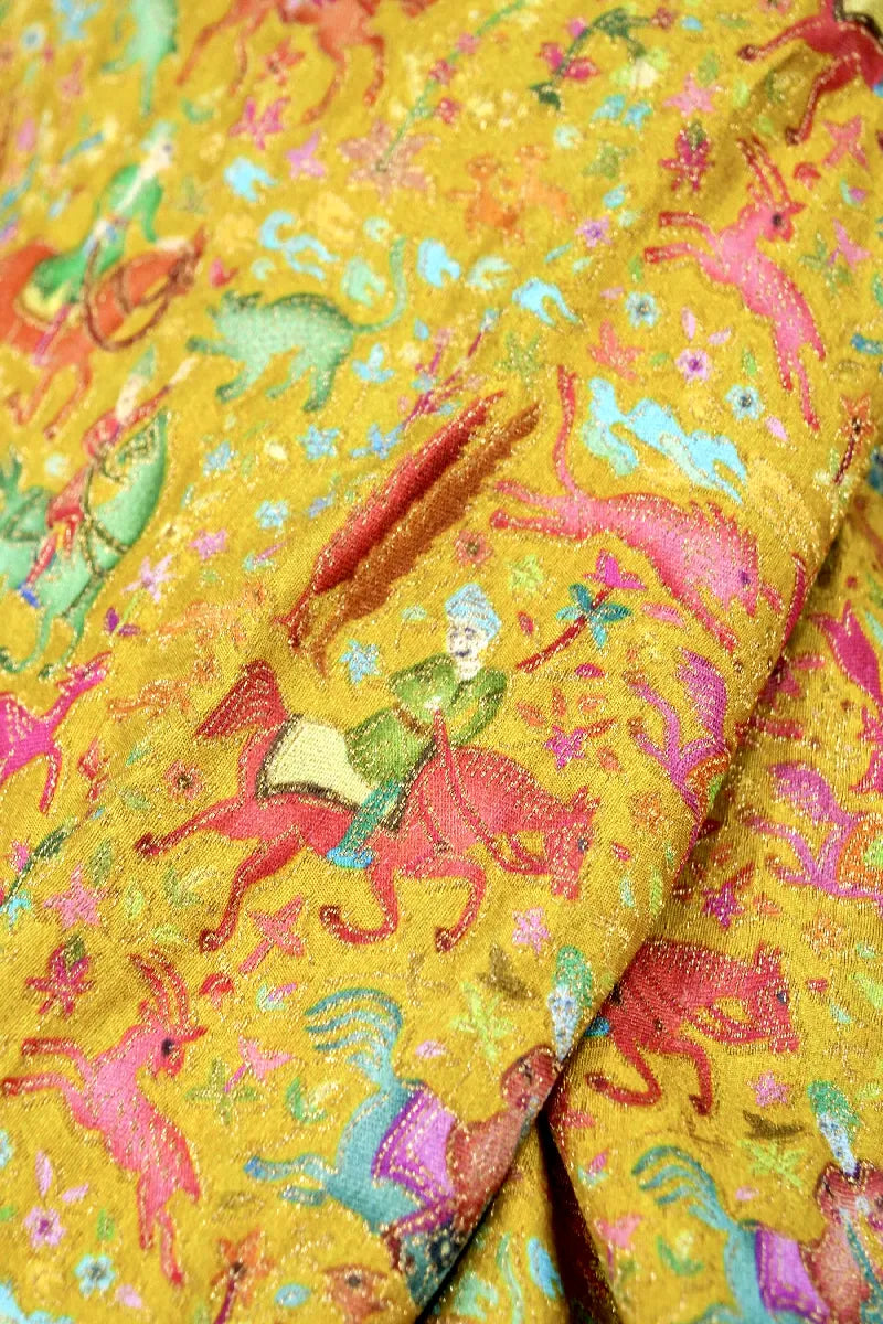 MULTI COLOR CREPE SILK PASHMINA SAREE