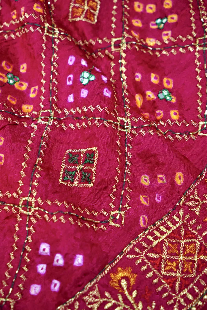 PINK COLOR BANDHEJ SAREE