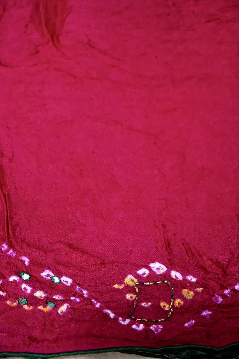 PINK COLOR BANDHEJ SAREE