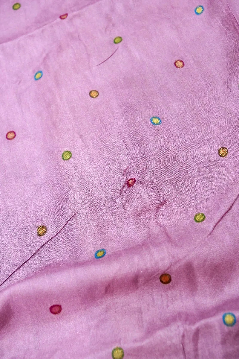 ONION PINK COLOR CREPE SILK PASHMINA SAREE