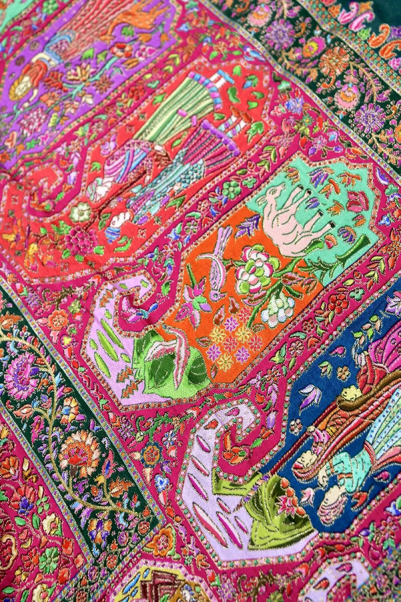 PINK COLOR CREPE SILK PASHMINA SAREE