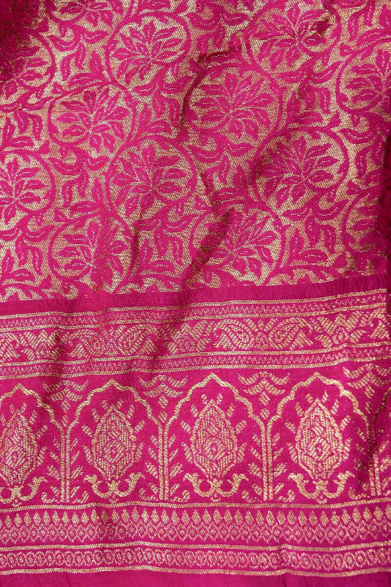 GREEN COLOR CREPE SILK PASHMINA SAREE