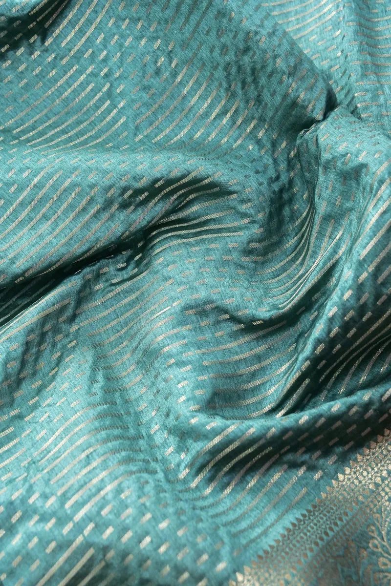 AQUA BLUE COLOR DOLA SILK SAREE
