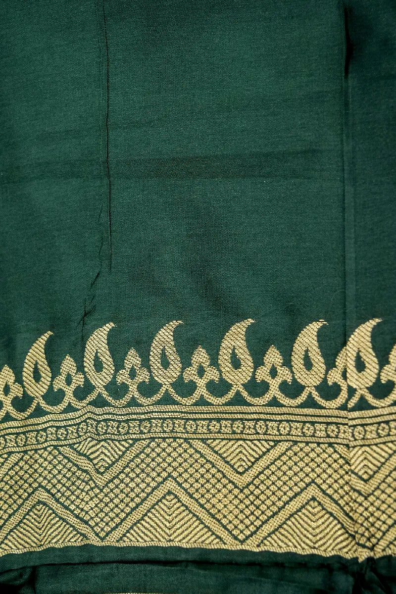DARK GREEN COLOR BANARASI SILK SAREE