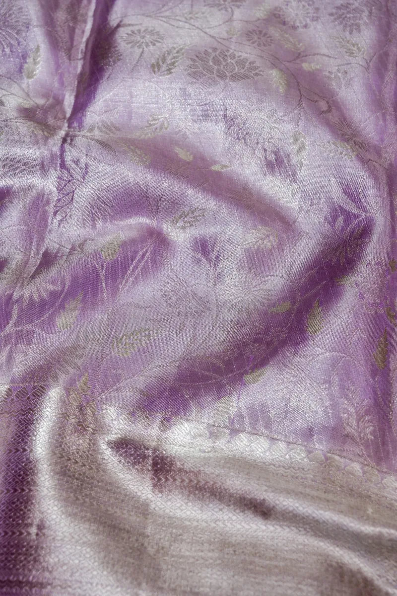 PURE HANDLOOM LAVENDAR COLOR KANCHIPURAM SILK SAREE