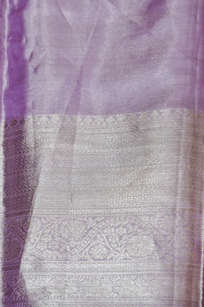 PURE HANDLOOM LAVENDAR COLOR KANCHIPURAM SILK SAREE