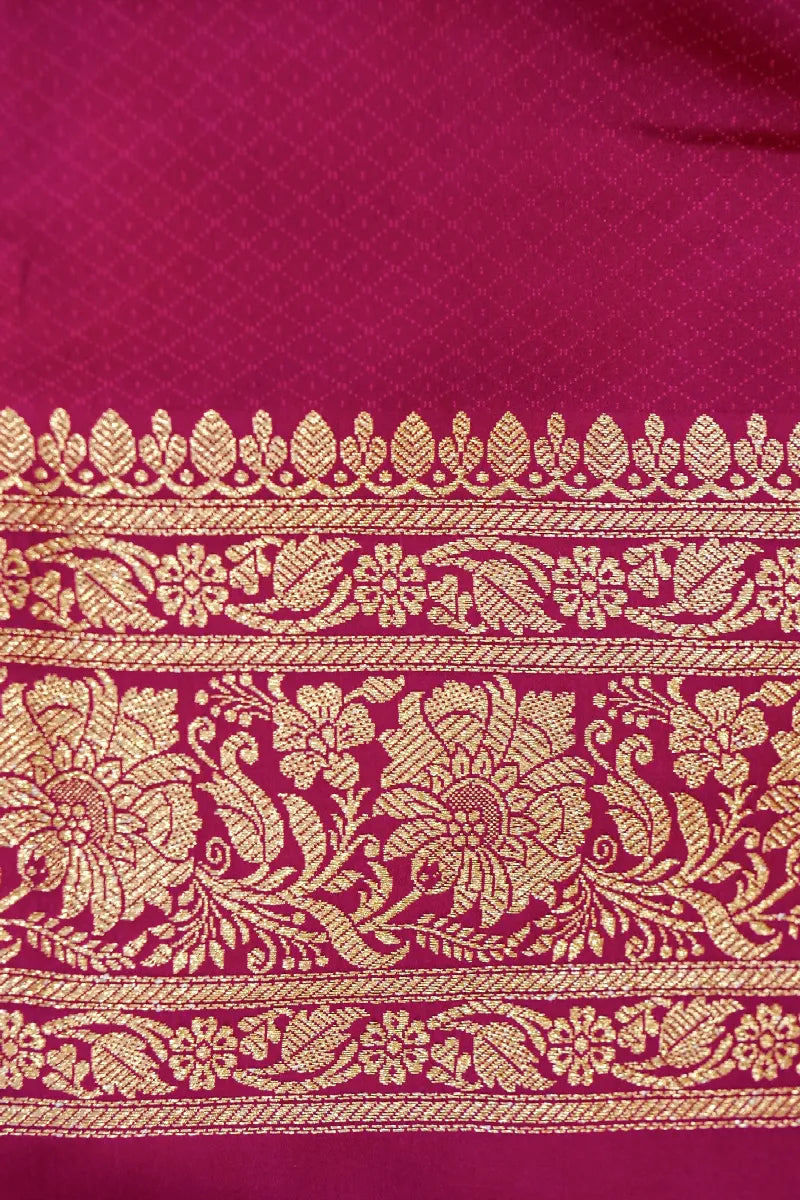 ORANGE WITH PINK COLOR BANARASI SILK SAREE