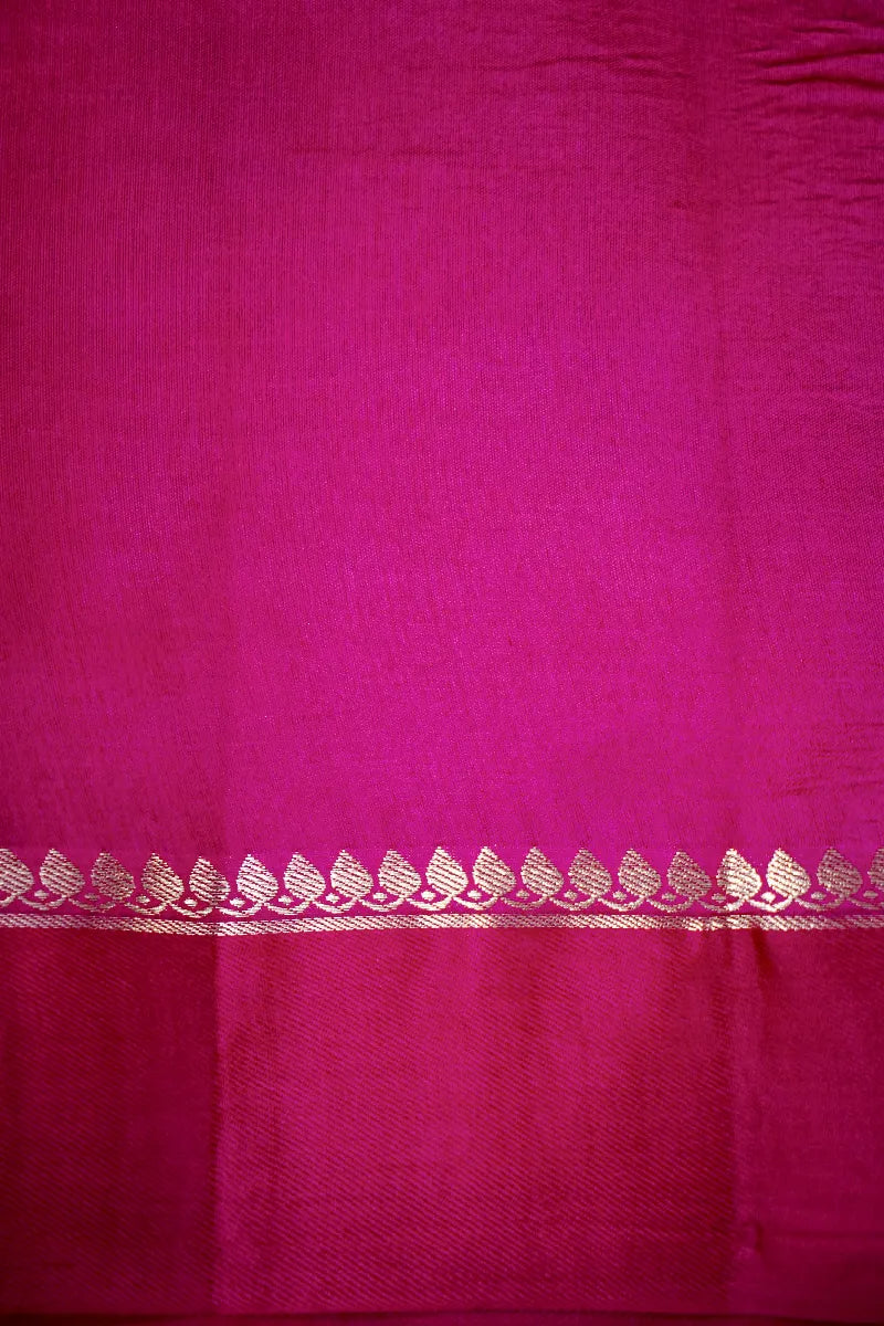 YELLOW WITH PINK COLOR PURE MANGO SILK SAREE
