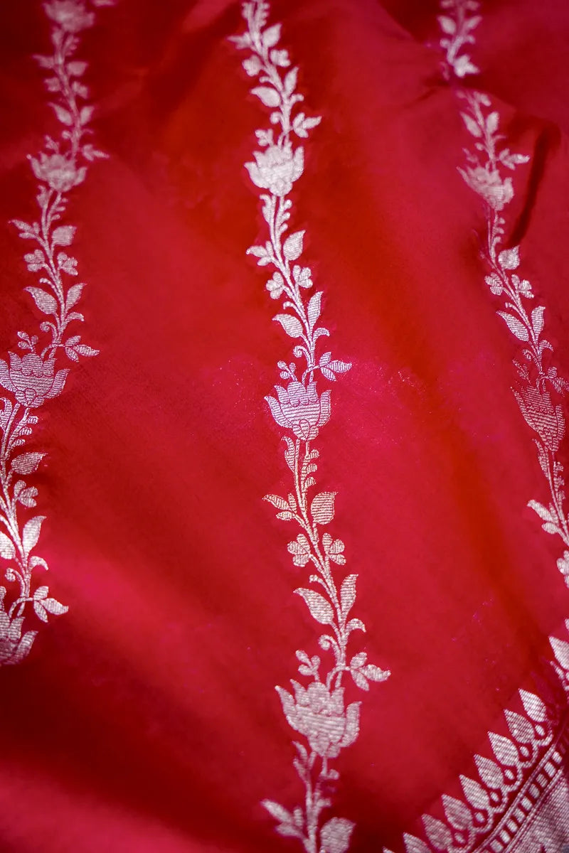 DARK PINK COLOR PURE DUPIAN SILK SAREE