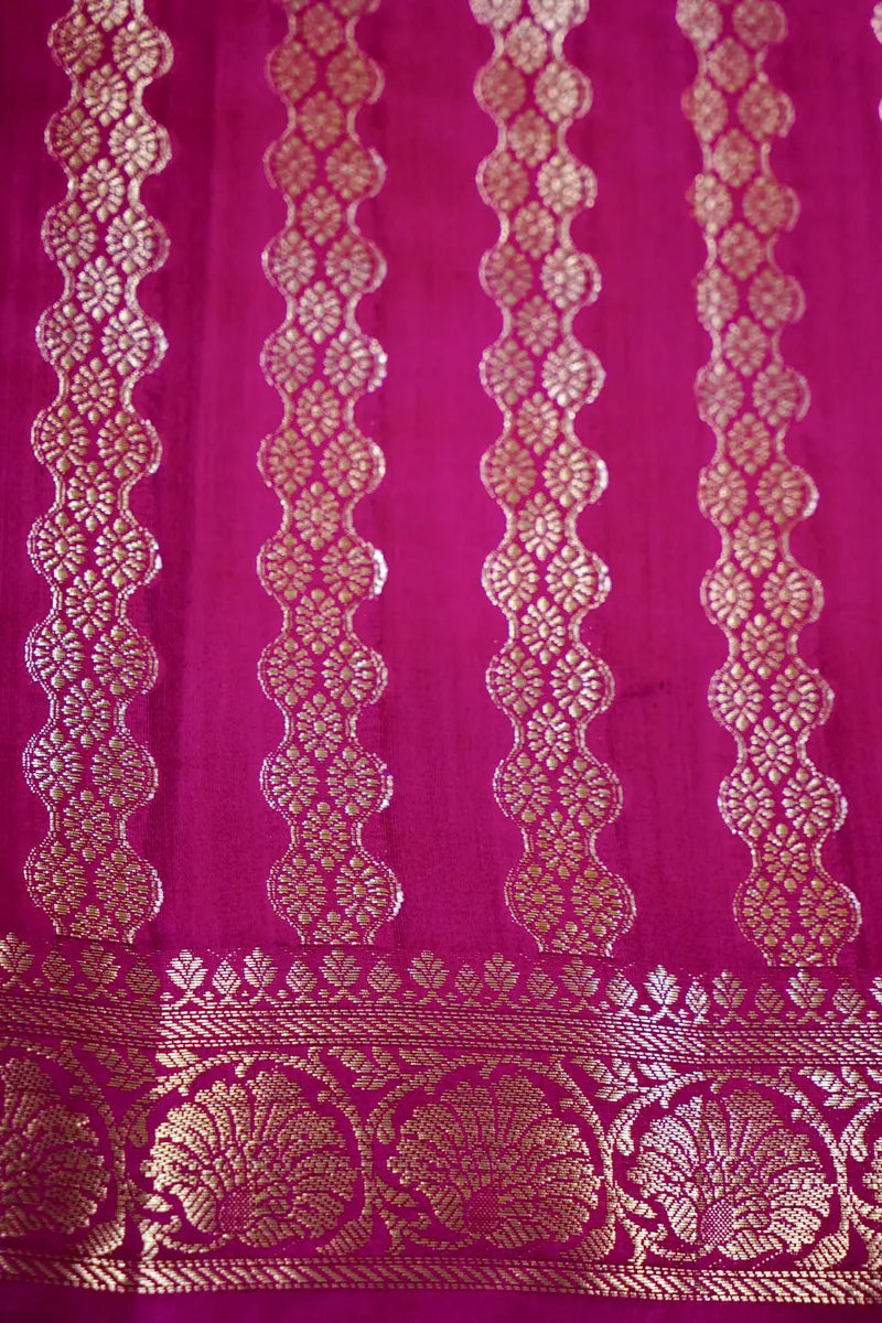 MEHENDI GREEN WITH PINK COLOR PURE CHINIYA SILK SAREE