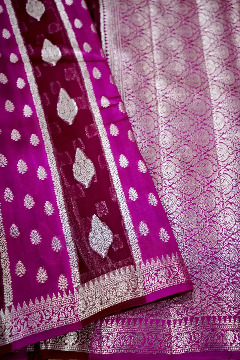 WINE COLOR PURE MANGO SILK SAREE