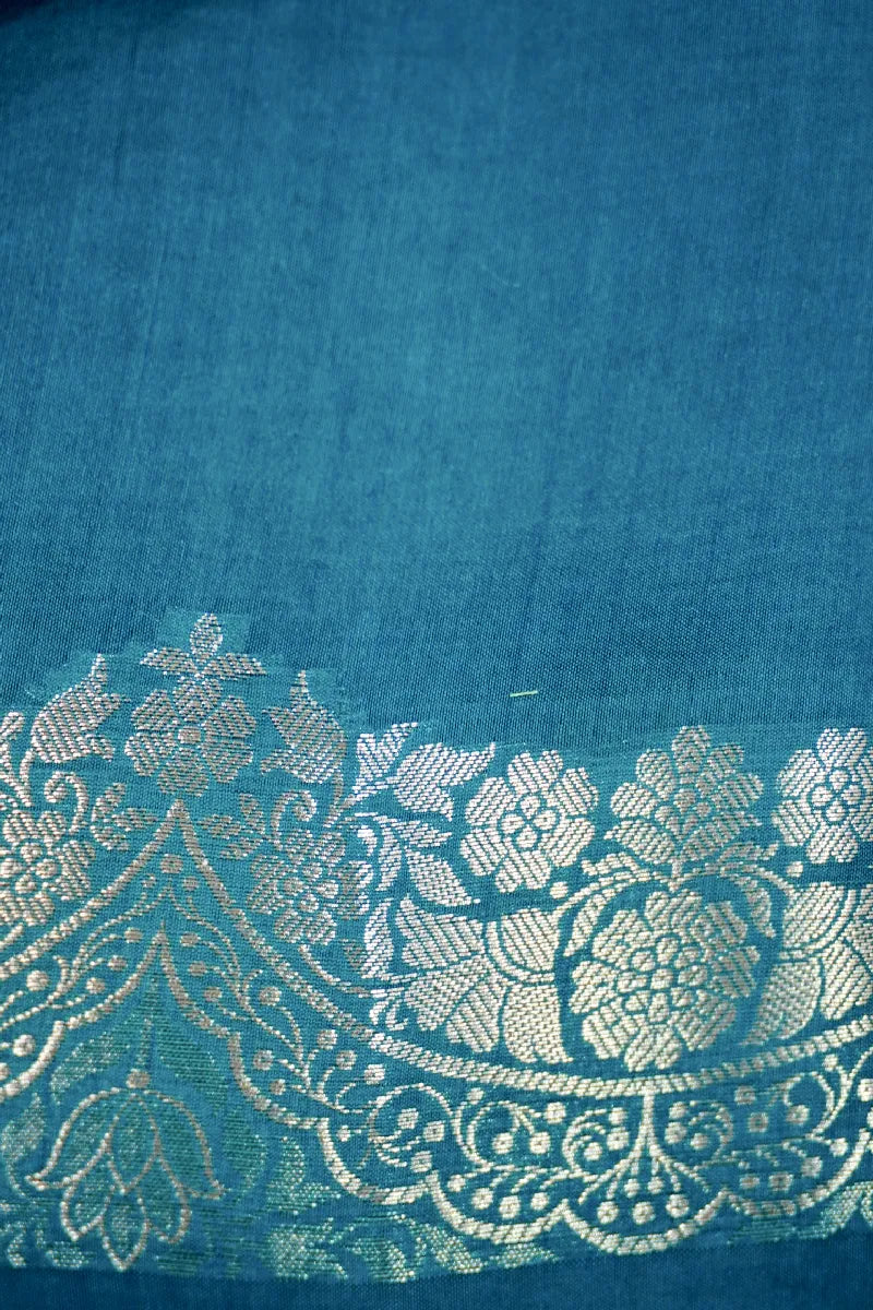 RAMA GREEN COLOR PURE DUPIAN SILK SAREE