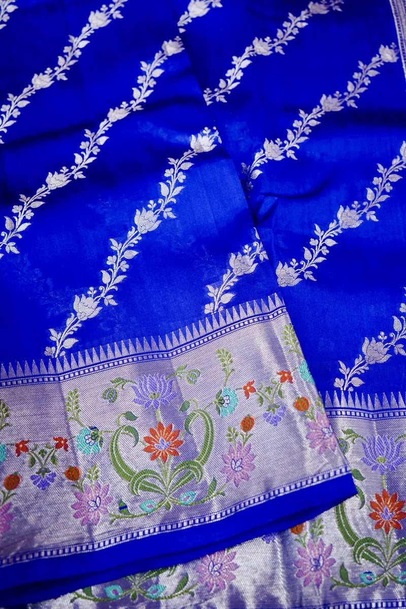 BLUE COLOR PURE DUPIAN SILK SAREE