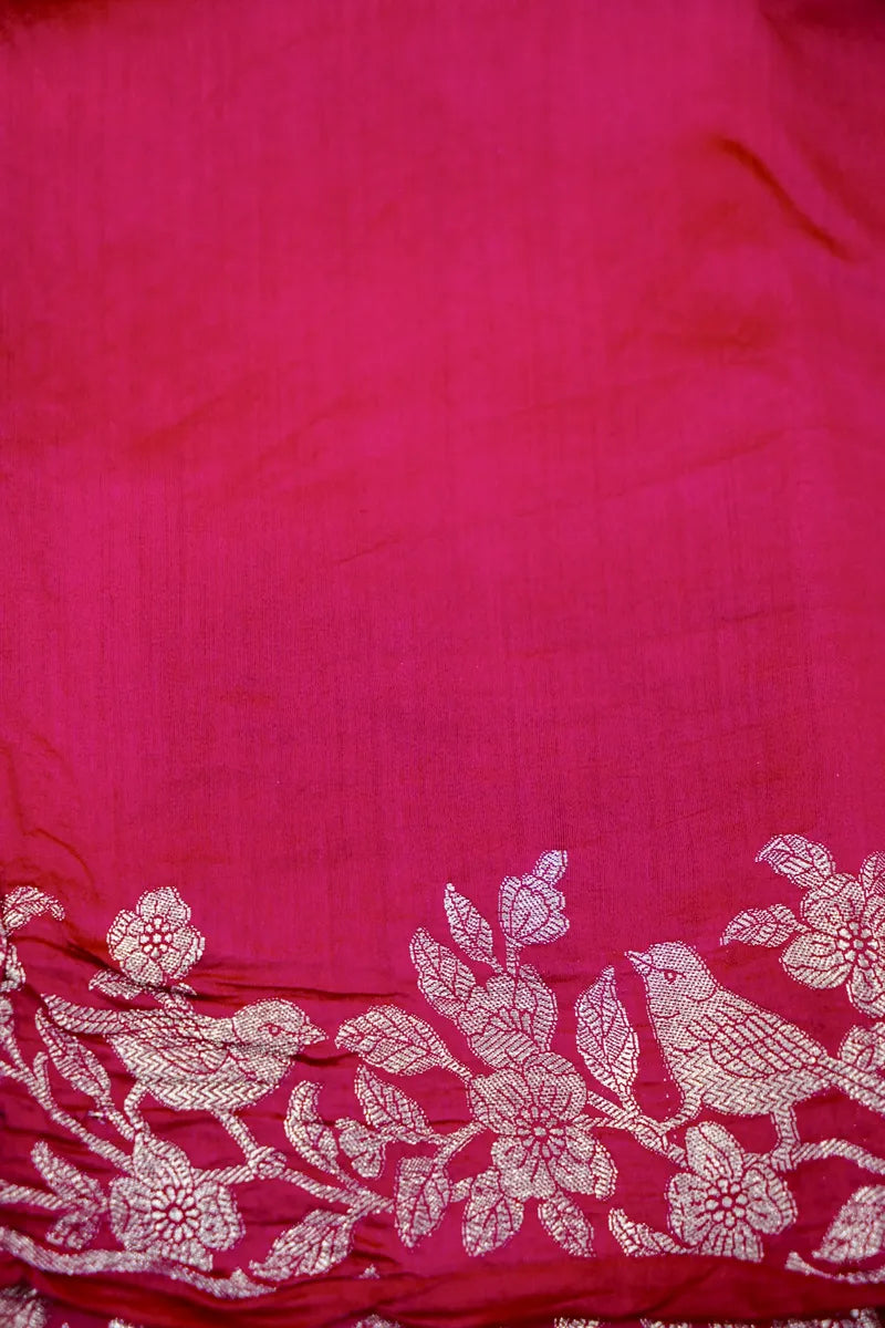 PINK COLOR PURE CHINIYA SILK SAREE