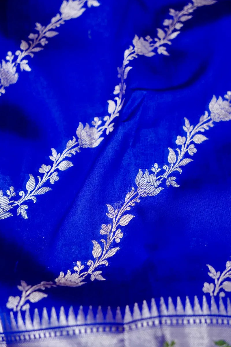 BLUE COLOR PURE DUPIAN SILK SAREE