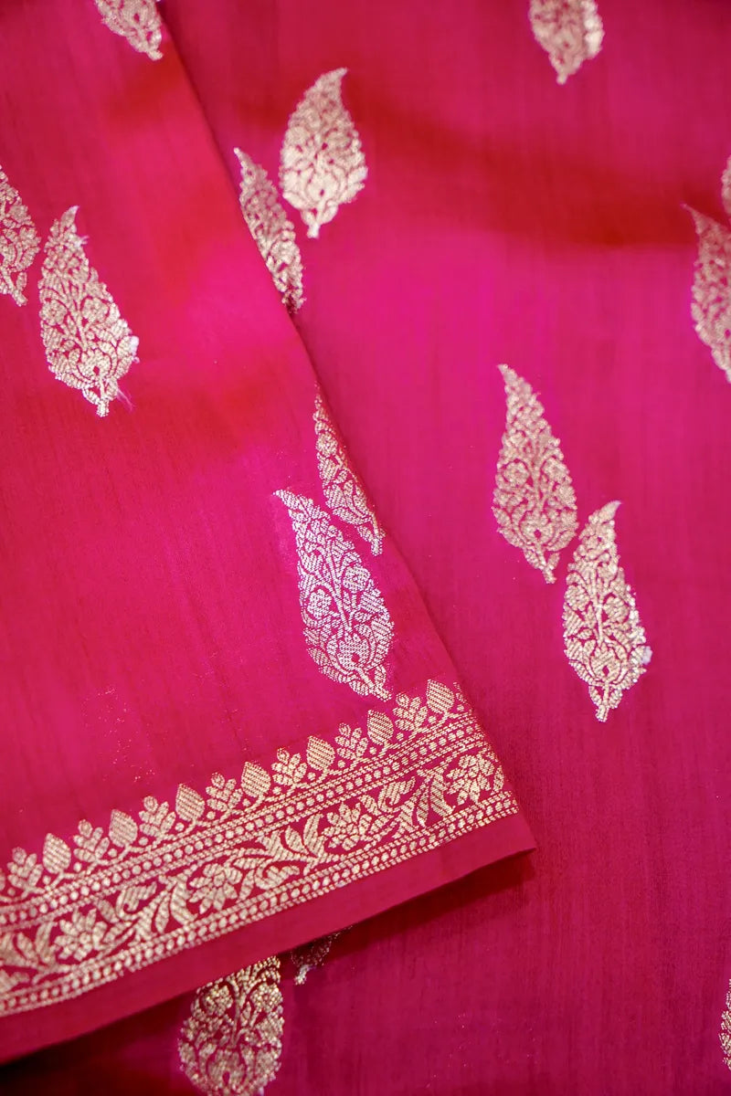 PINK COLOR PURE CHINIYA SILK SAREE