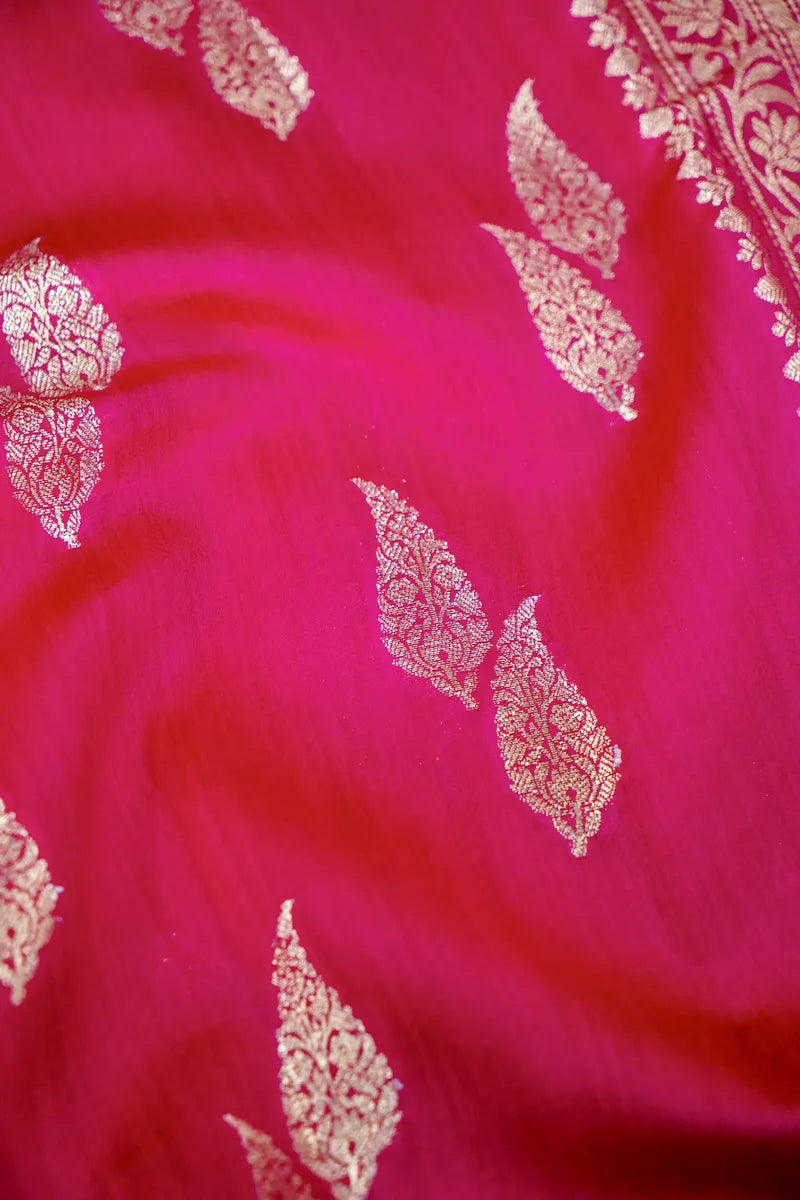 PINK COLOR PURE CHINIYA SILK SAREE