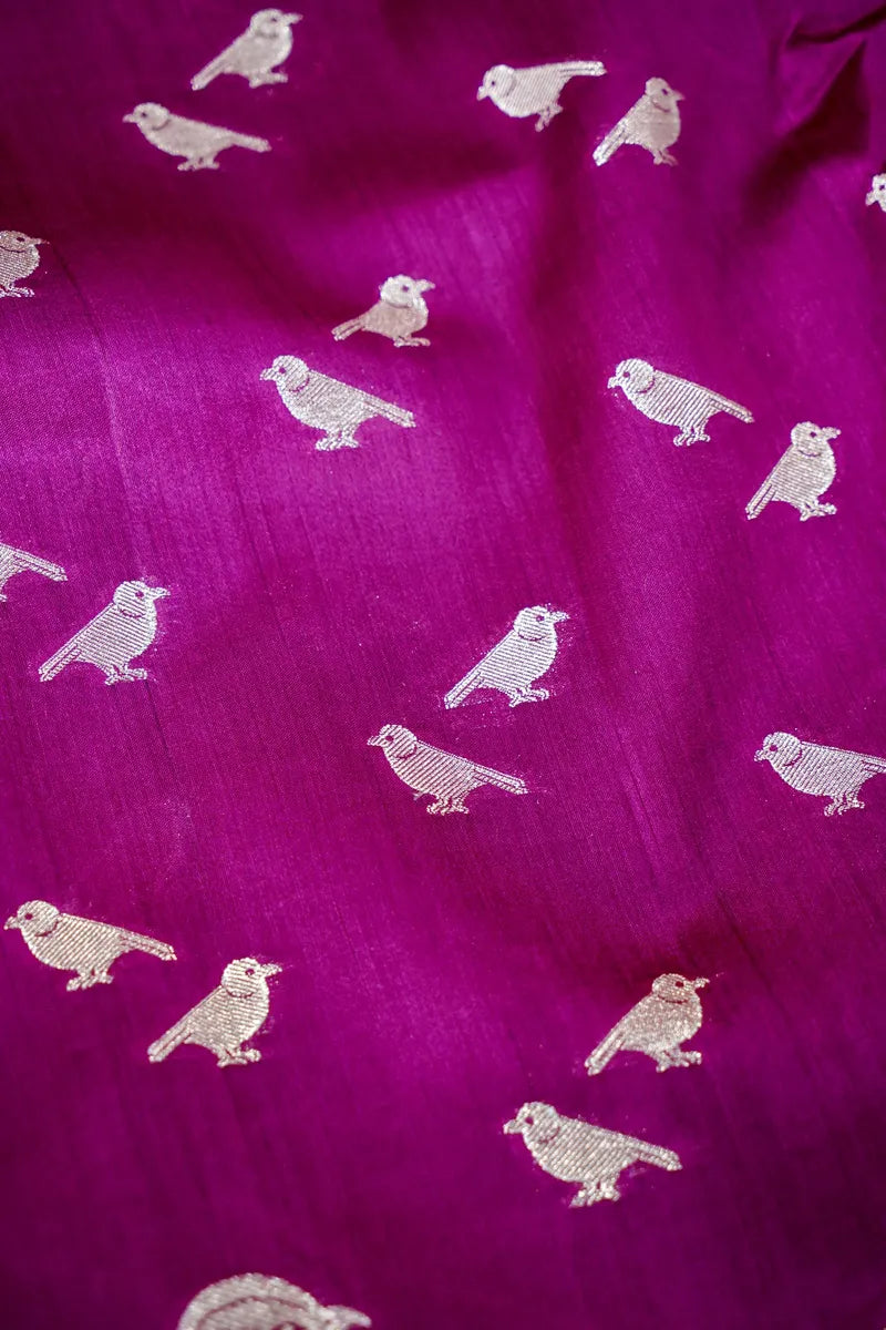 WINE COLOR PURE CHINIYA SILK SAREE