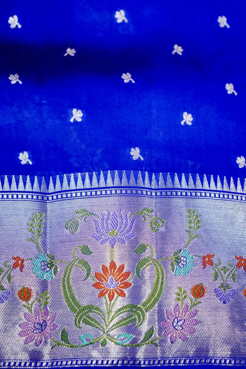 BLUE COLOR PURE DUPIAN SILK SAREE