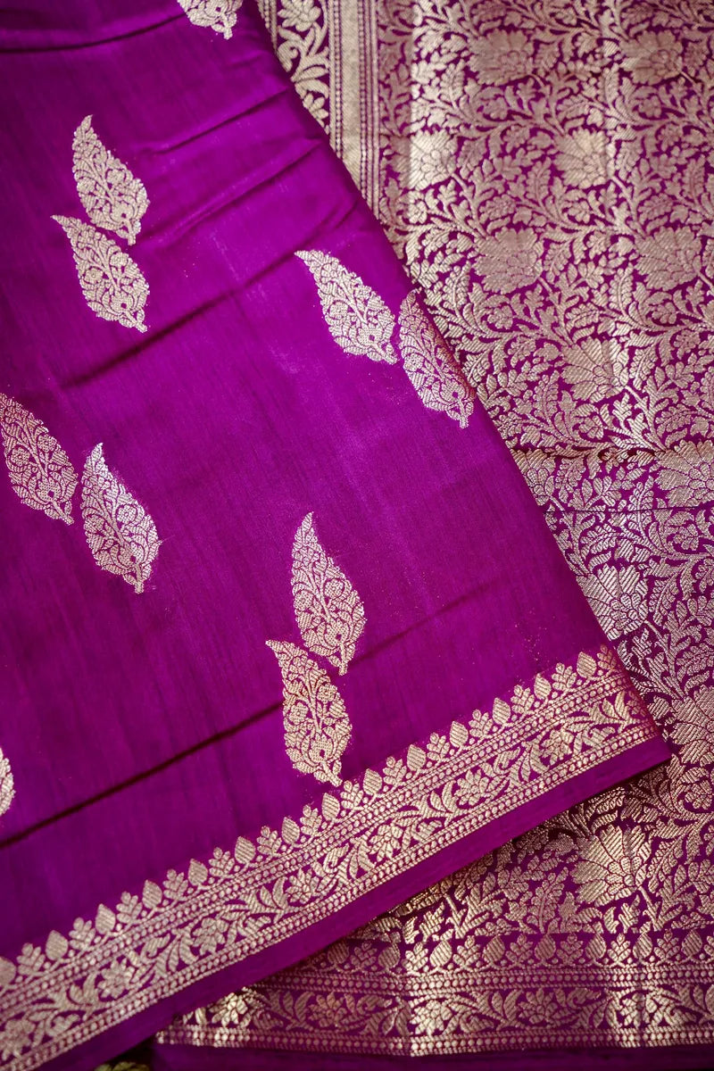 WINE COLOR PURE CHINIYA SILK SAREE